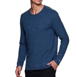 NWT Men’s Avalanche Blue Fleece Crewneck with Zipper Pocket - Size Small